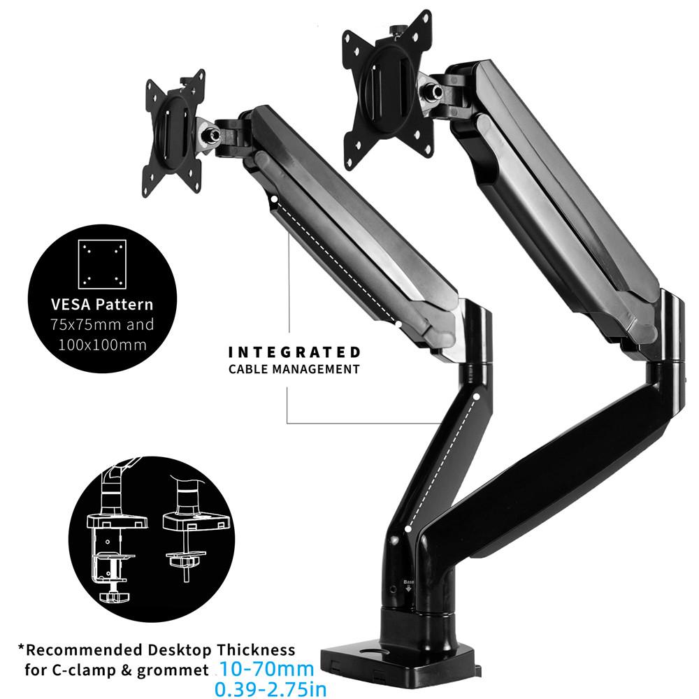 Support de moniteur pour touristes, bras de moniteur avec inclinaison, rotation à percussion