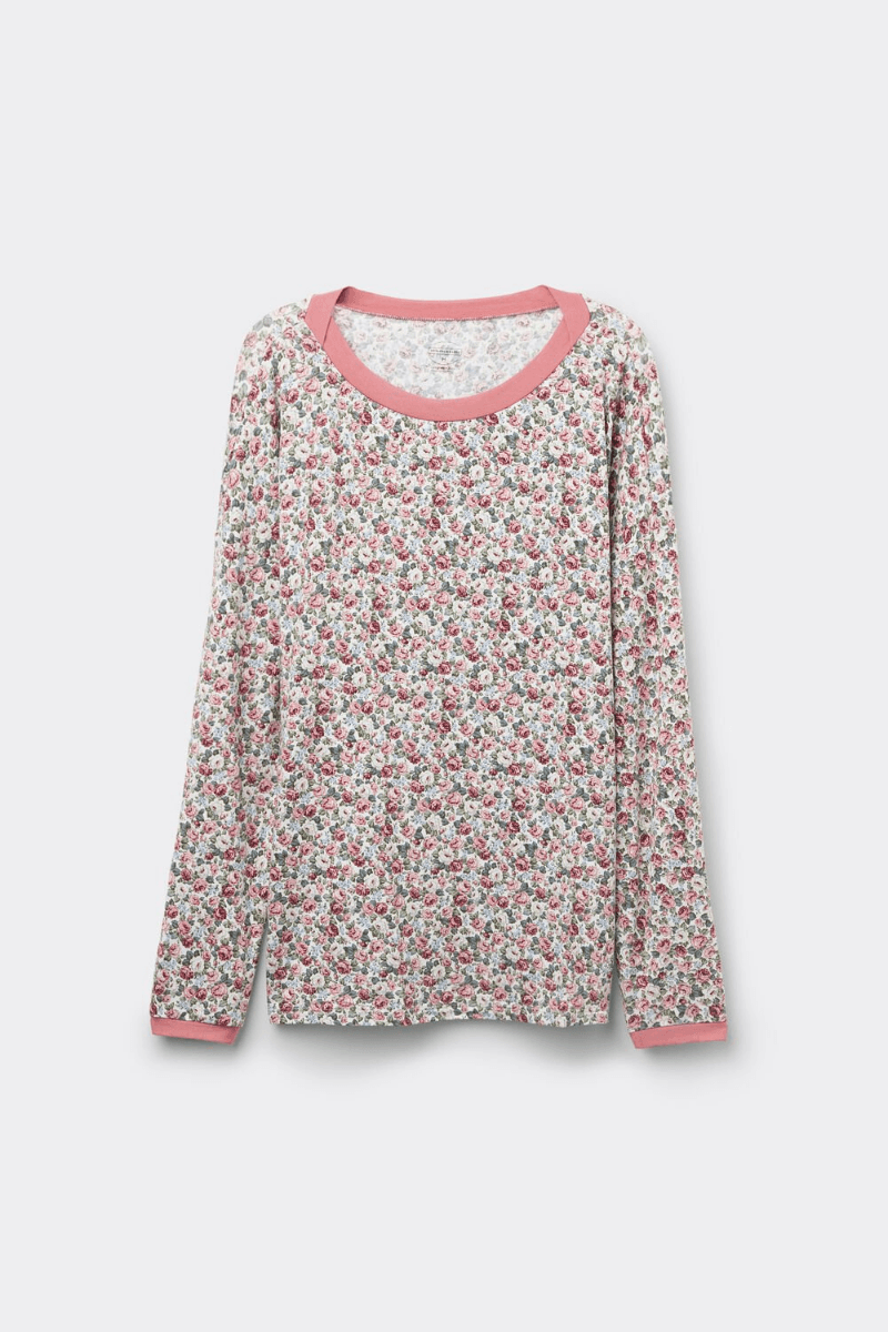 Haut De Pyjama À Col Bateau Floral Romance