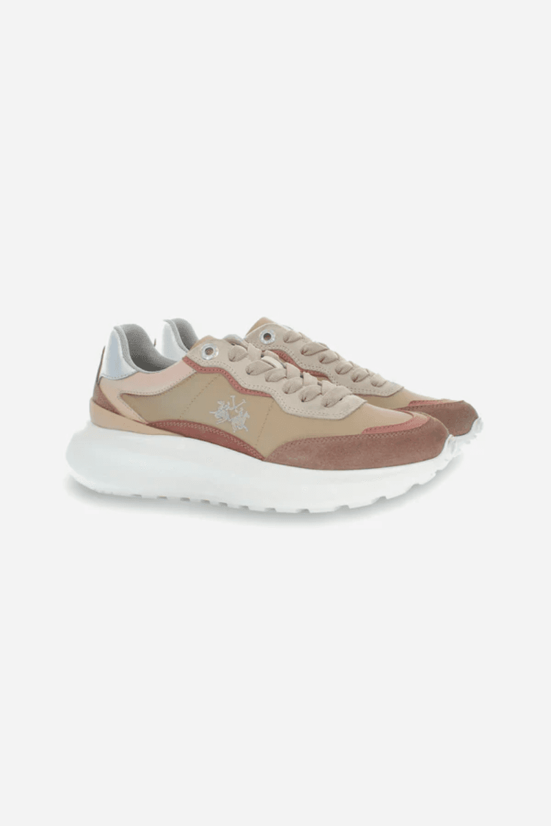 WOMENS TRAINER in SUEDE & FABRIC