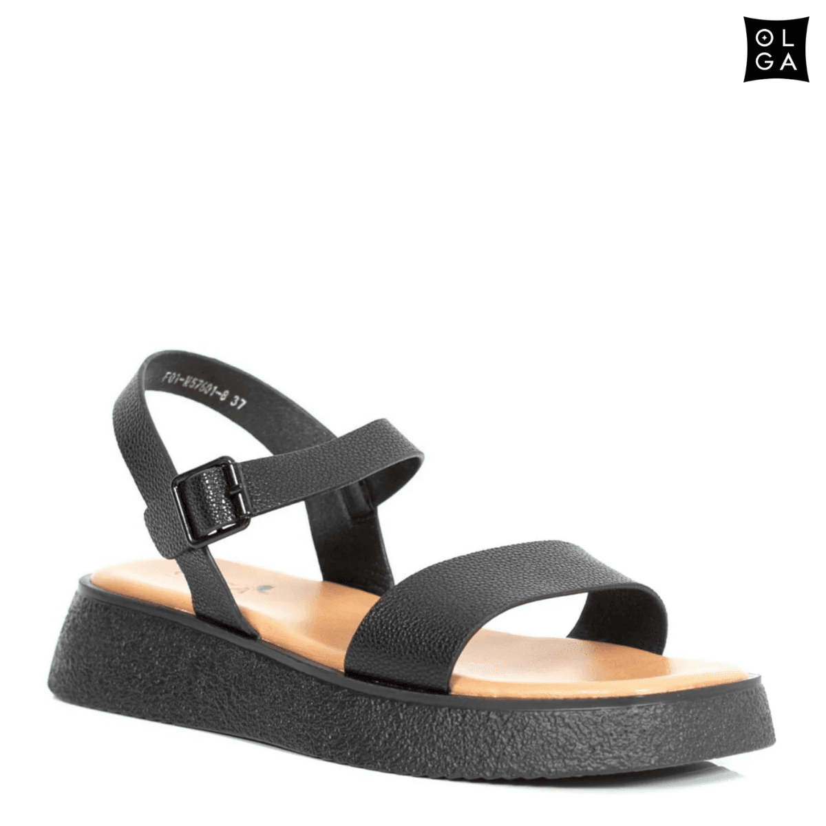 SANDALE FEMME OLGA RELAX NOIR