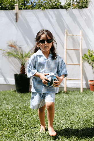 Ensemble Bali 2 Pieces pour enfant unisexe chemisier et short rayé