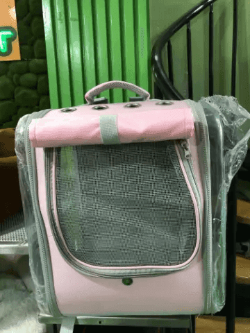 Transporteur Cartable Chat Rose