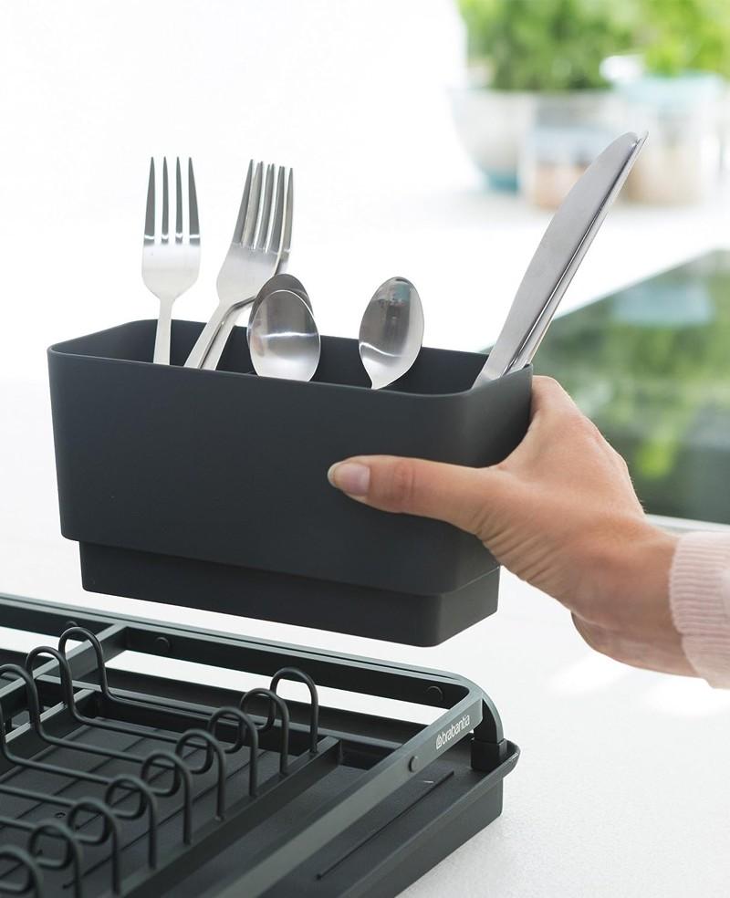 Brabantia Dark Grey Large Dish Drying Rack