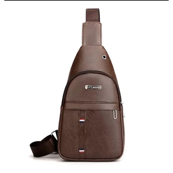 Sac de poitrine monochrome pour homme, sac à bandoulière, mode extérieure