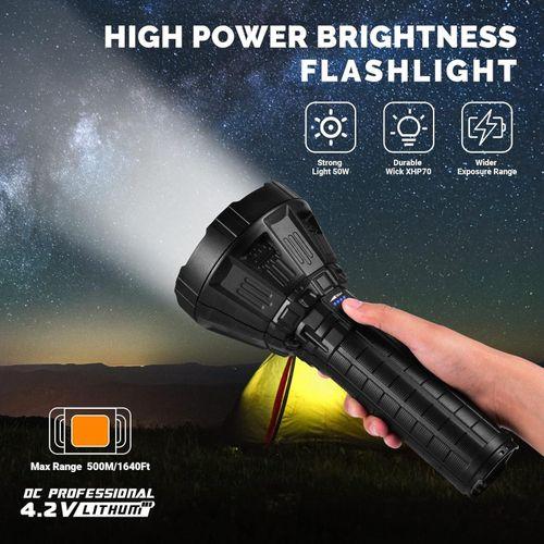 Lampe torche rechargeable Utry LED 9000 lumens, puissante et étanche (W5102 Energy)