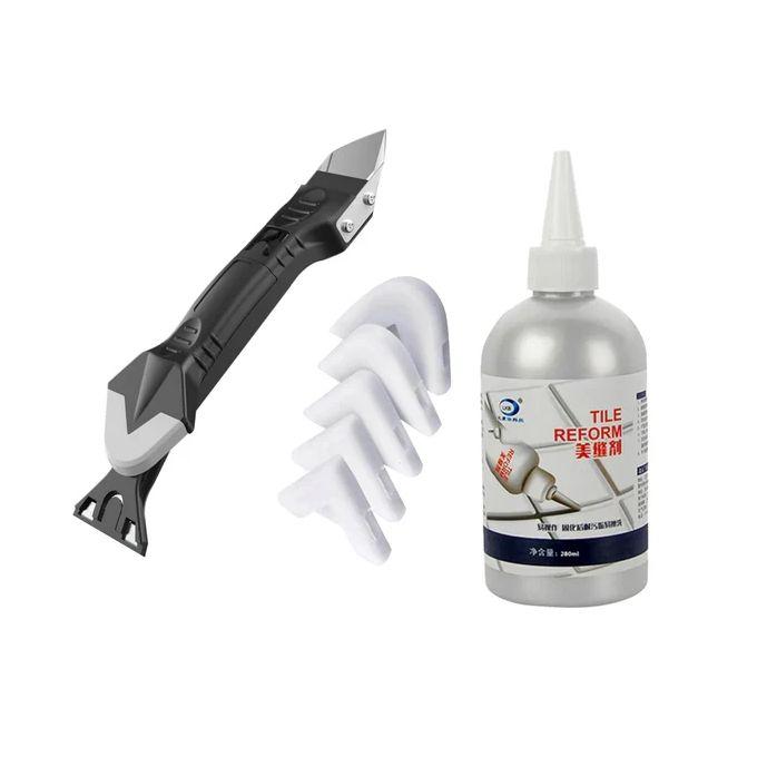 Ensemble Carrelage et Grattoir à Joints - Réforme des Tuiles 280 ml