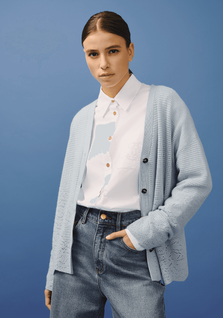 Gilet Bleu en Cachemire