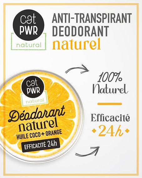 Anti-Transpirant / Déodorant Naturel Efficacité 24H Sans Sel d'Aluminium
