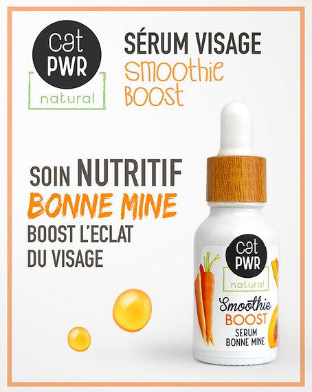Smoothie Boost Sérum de Nuit Bonne Mine à l'huile D'abricot & Carotte