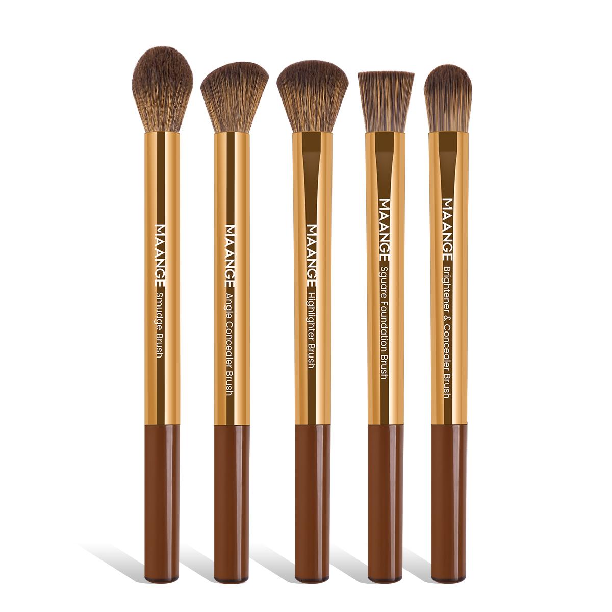 5 Pieces Medium Size Aluminum Eyeshadow Brush-kj