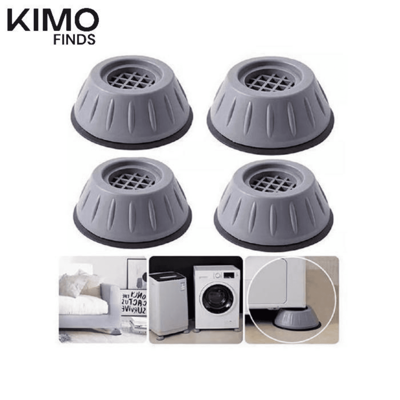4 pcs Support de Machine à Laver Anti-vibration , Tampons Anti vibration