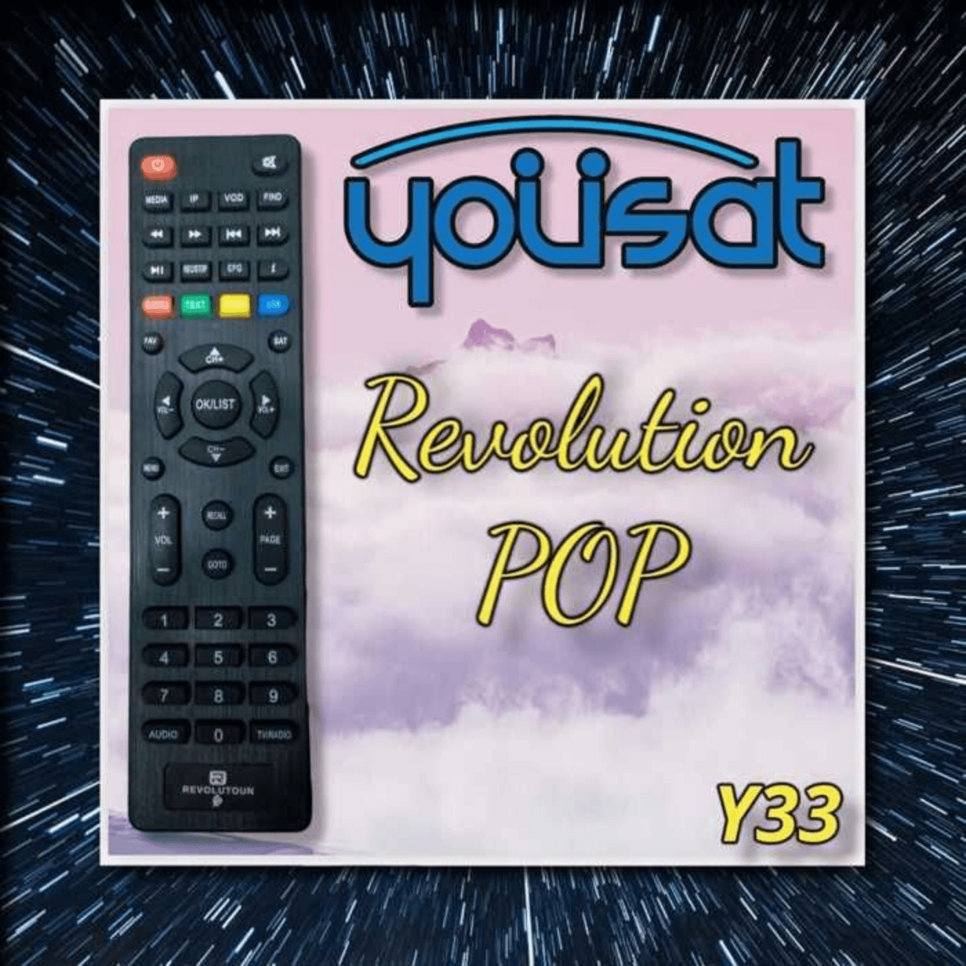 Telecommande Compatible avec Recepteur Tv Revolution Pop 6060