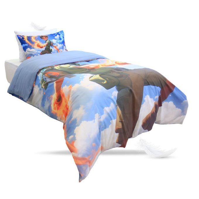 Housse de Couette Imprimée Maître du Feu + 1TO Offerte - 1Place