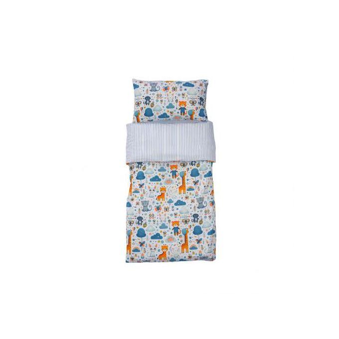 Housse de Couette Imprimée Bébé Jungle en Fête+1TO Offert (30x50 cm)