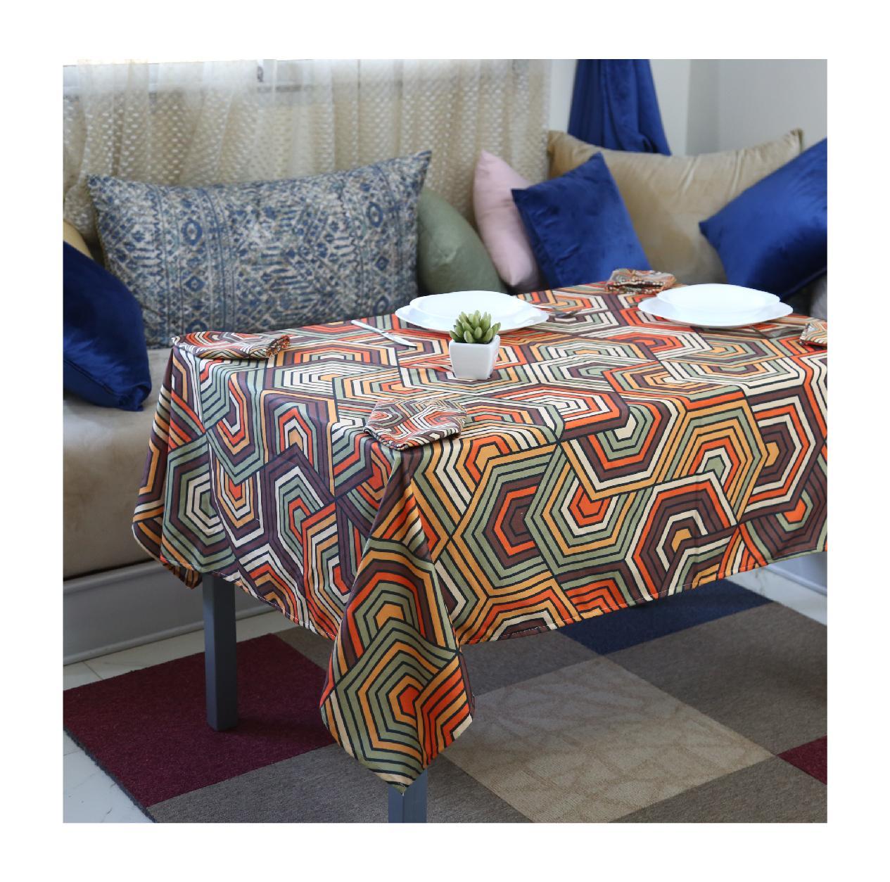 Nappe de Table Élégance Minérale 140x200 Cm - Collection Élégance Moderne