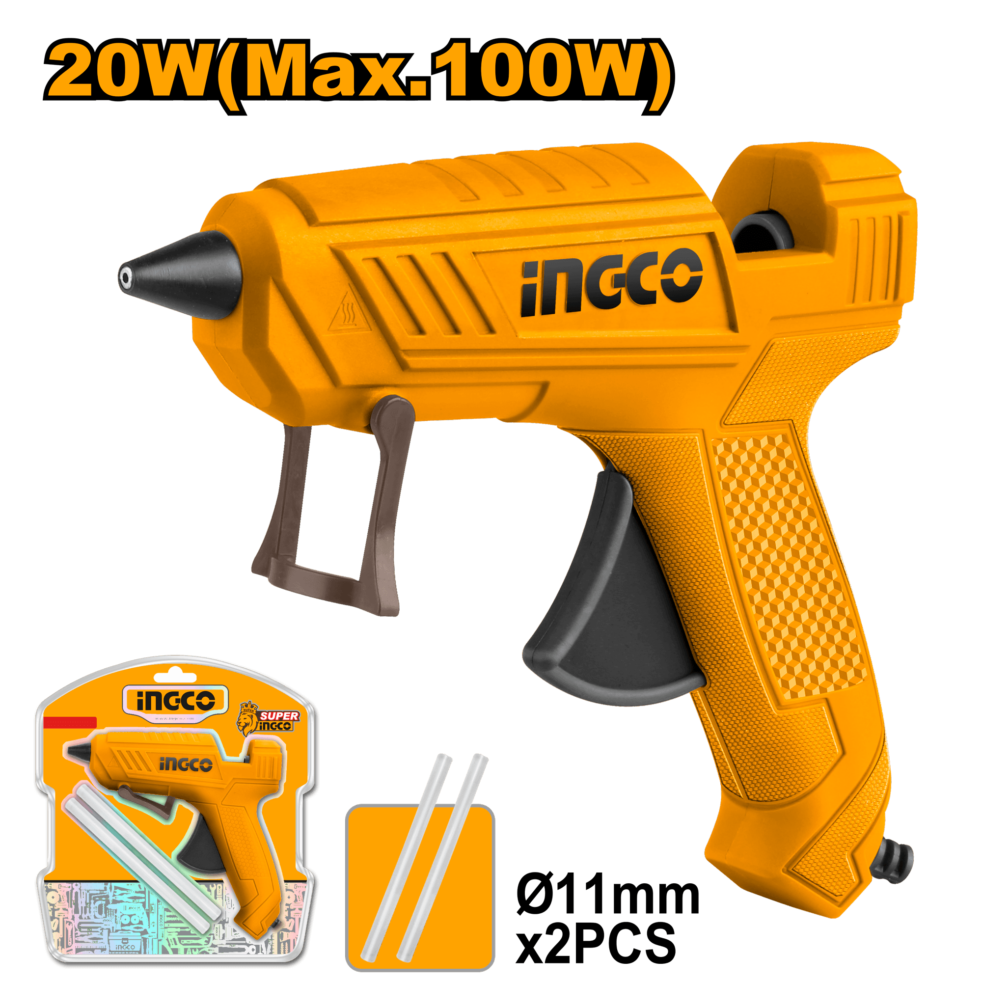 pistolet à colle 13-18g/min 11.2mm 100W
