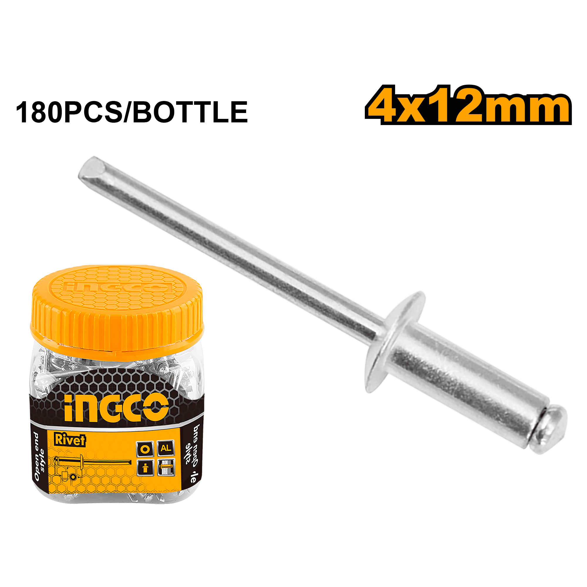 Rivet 4x12mm Boîte de 180 Pièces