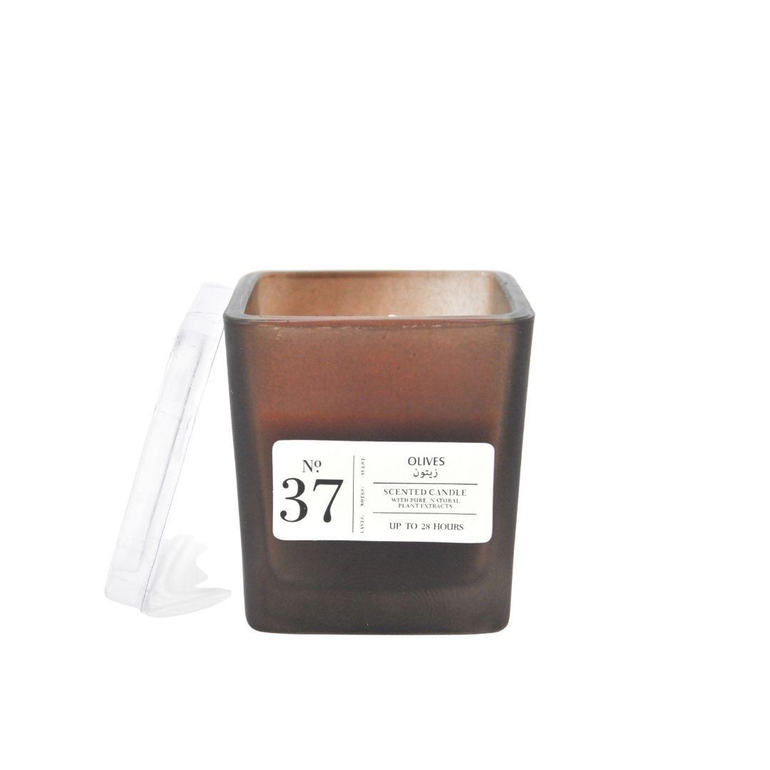 Bougie Pot en Verre 7x7x7,7 Cm 120 G