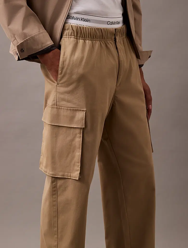 Pantalon Cargo Droit en Coton