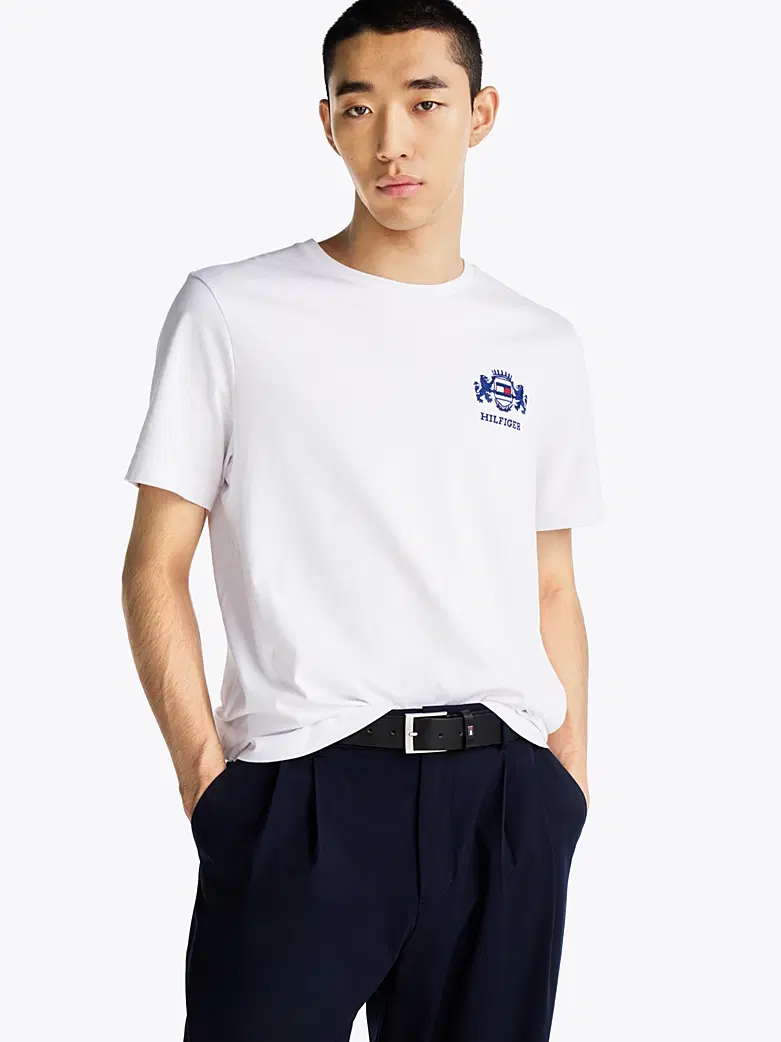 T-shirt à Logo Brodé