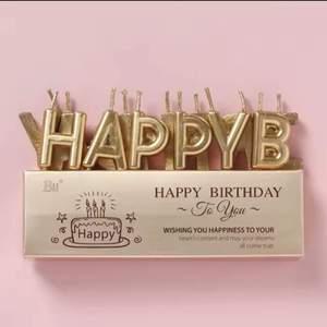 Bougie D'anniversaire Gold Happy Birthday