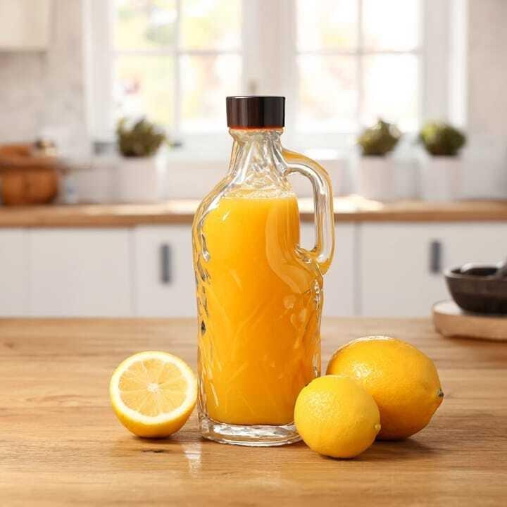 Bouteille en Verre 1L avec Motif Géométrique et Fermeture Hermétique