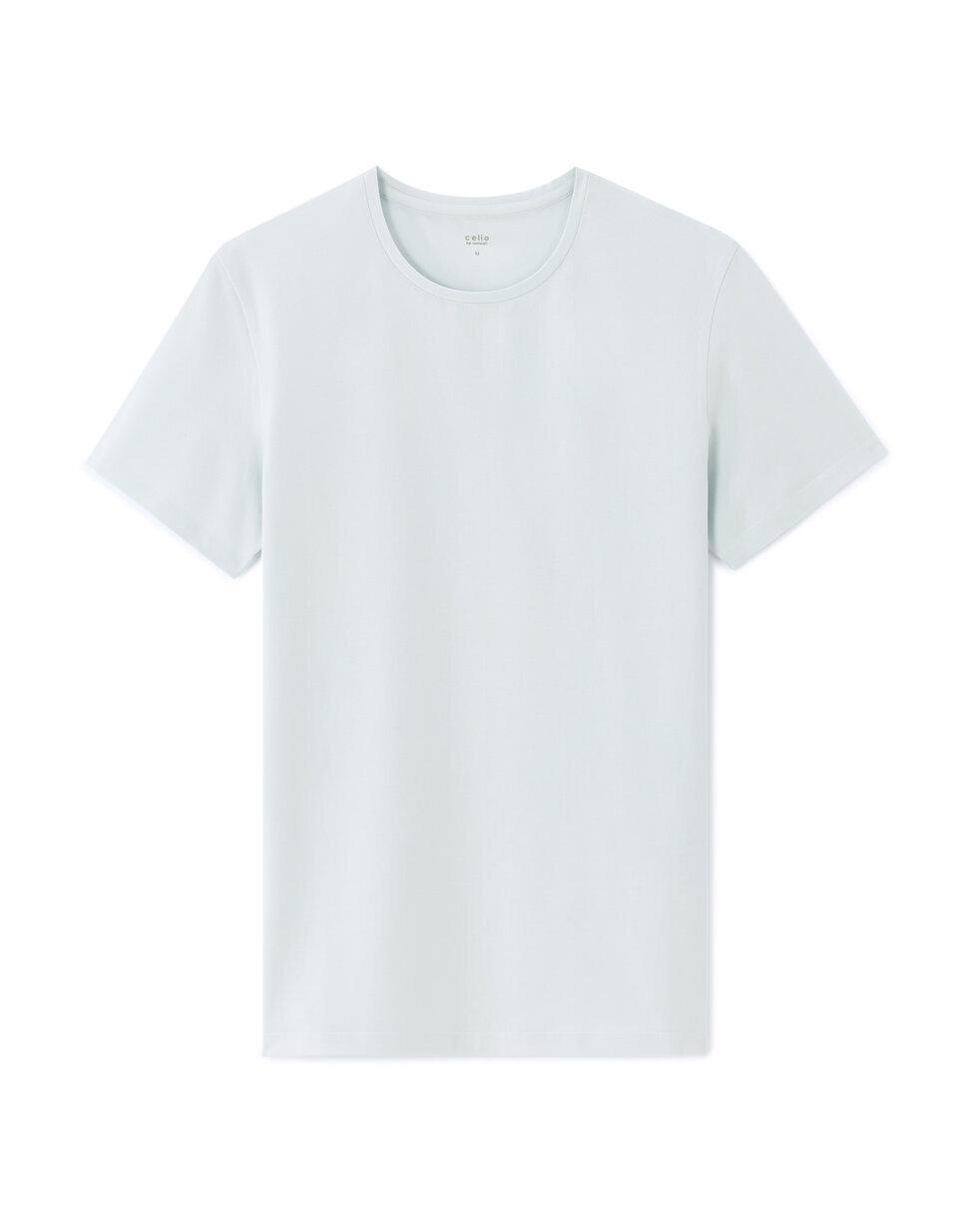 T-Shirt Slim Col Rond en Coton Stretch