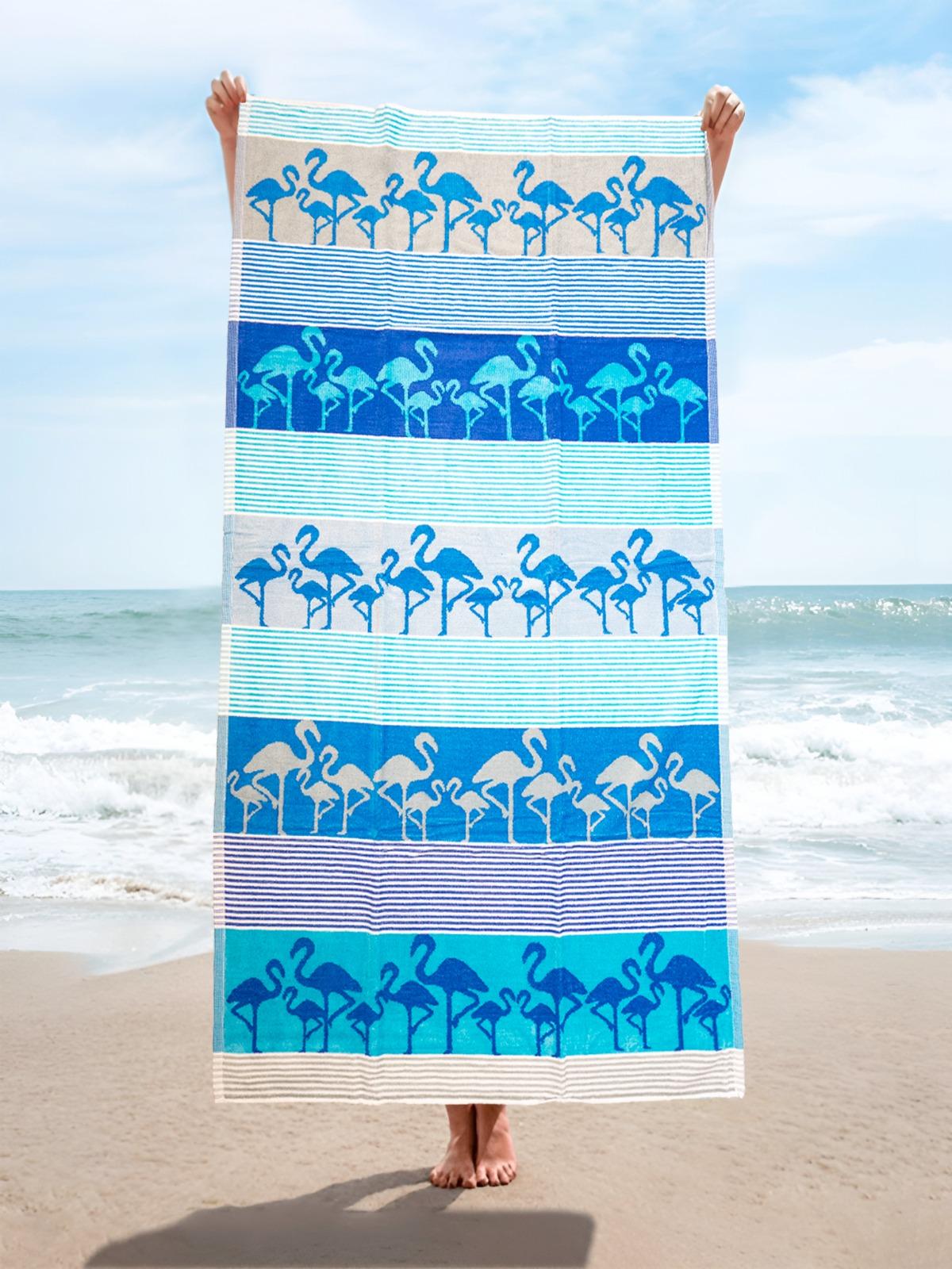Sunwave Serviette de Plage 100 % Coton