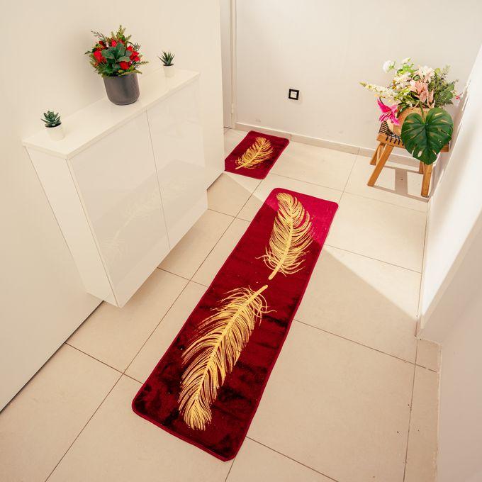 Tapis 2 Pièce Cuisine & Couloir – Rouge