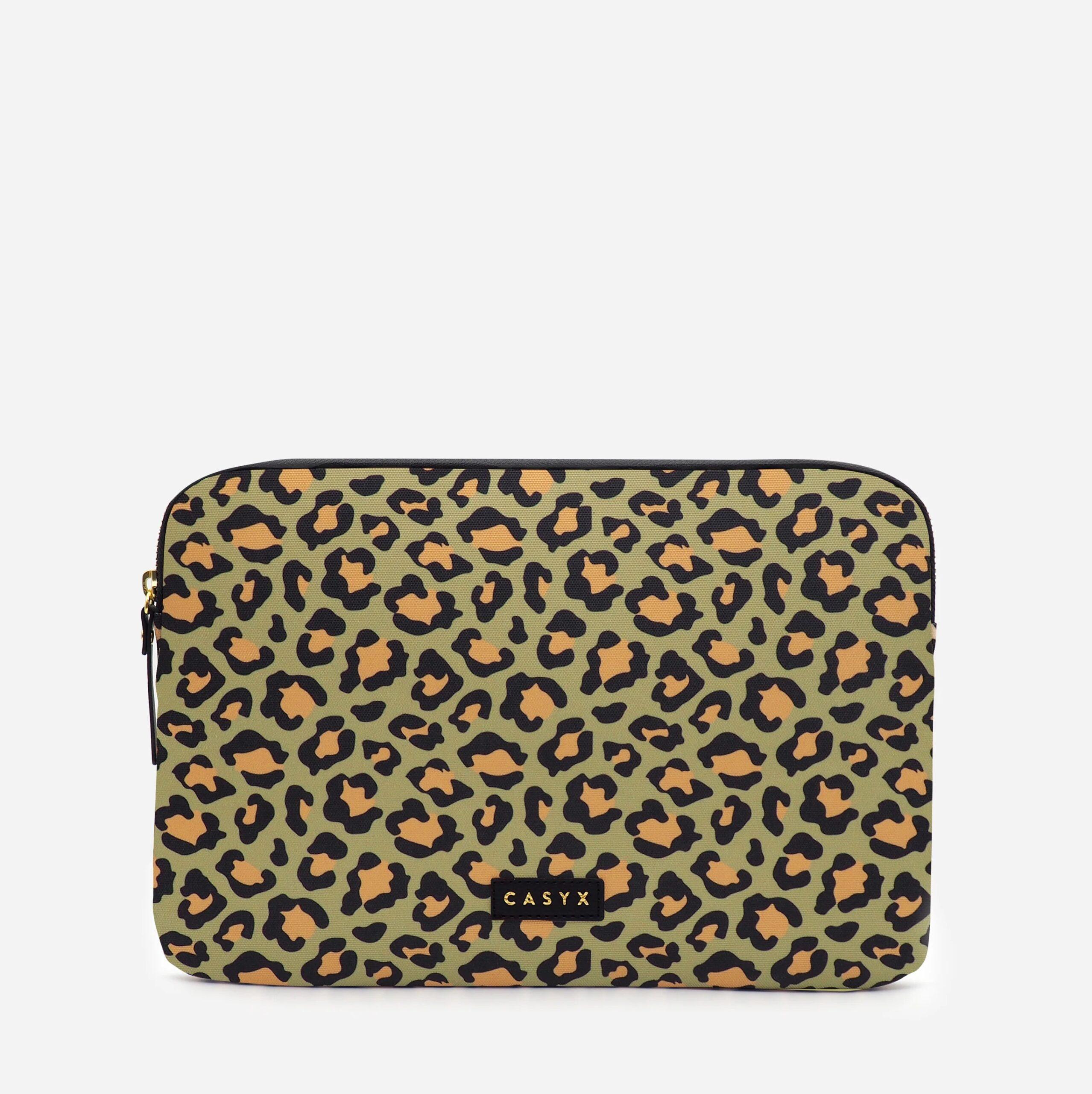 Pochette ordi. 15′ - Olive Leopard