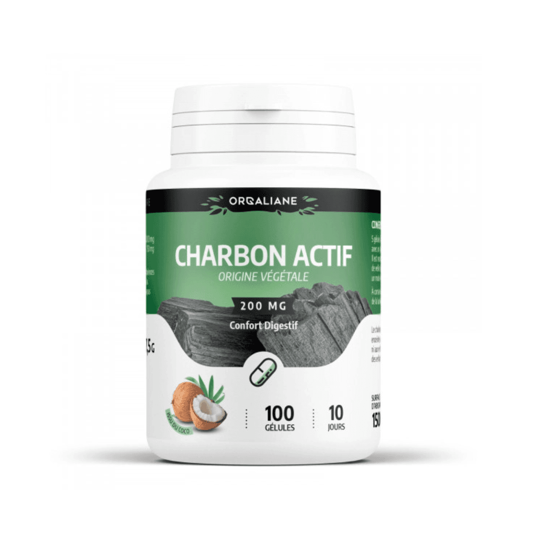 DIFFUSION Charbon Végétal Actif 200 Gelules