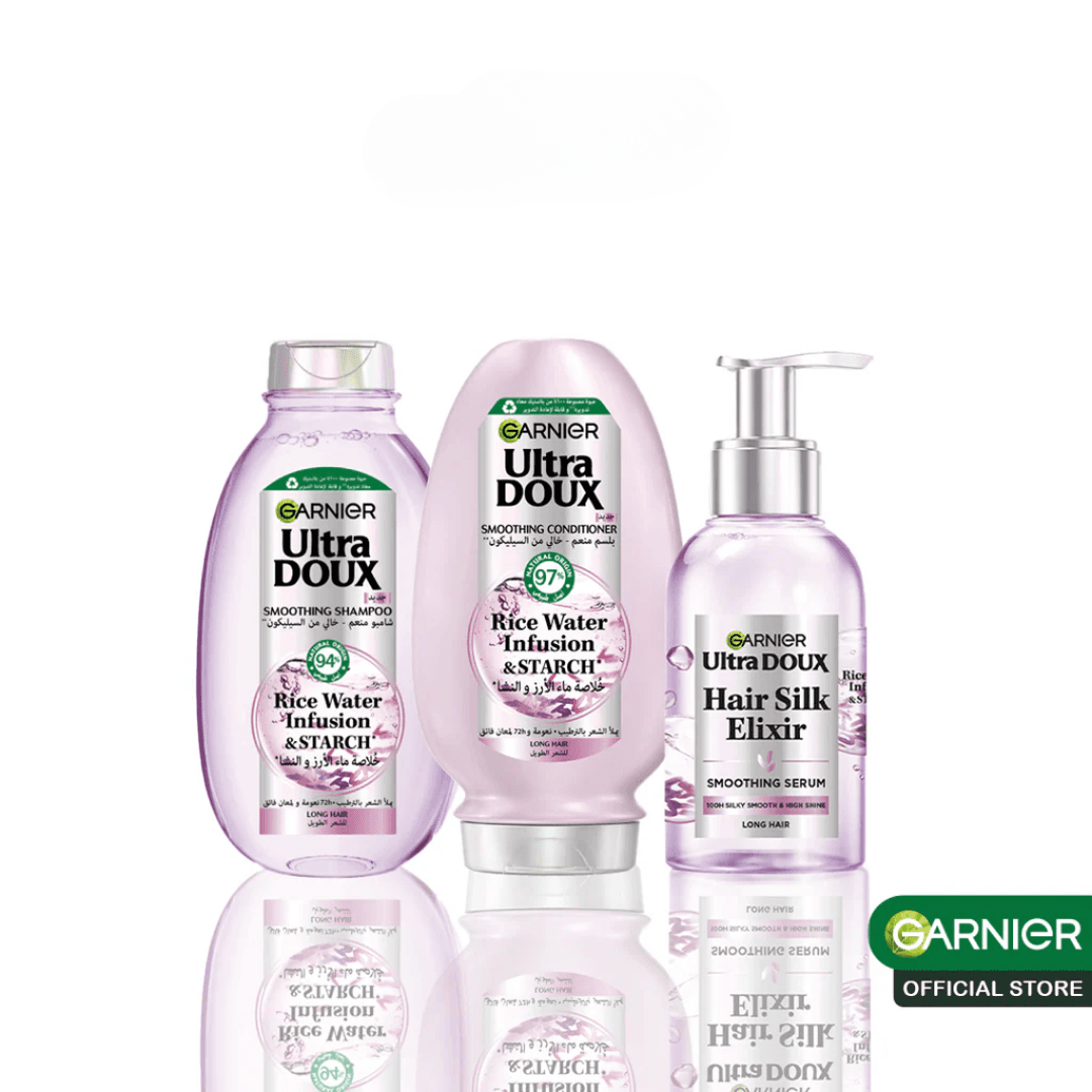 Routine Ultra Doux Rice Water Shampooing + Sérum + Apres Shampooing
