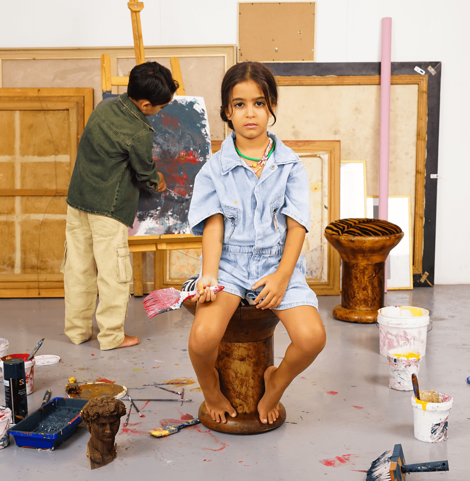 Combinaison courte en jean Monet