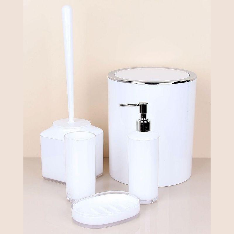 Ensemble de salle de bain 5 pièces Blanc rond