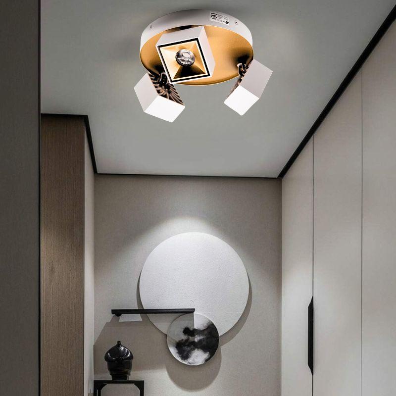 Spot led Cam blanc - doré carre - 4000k