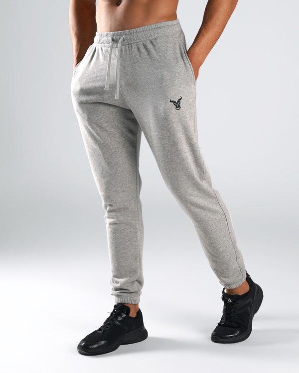 Essential Pantalon De Sport Coton Gris Chiné