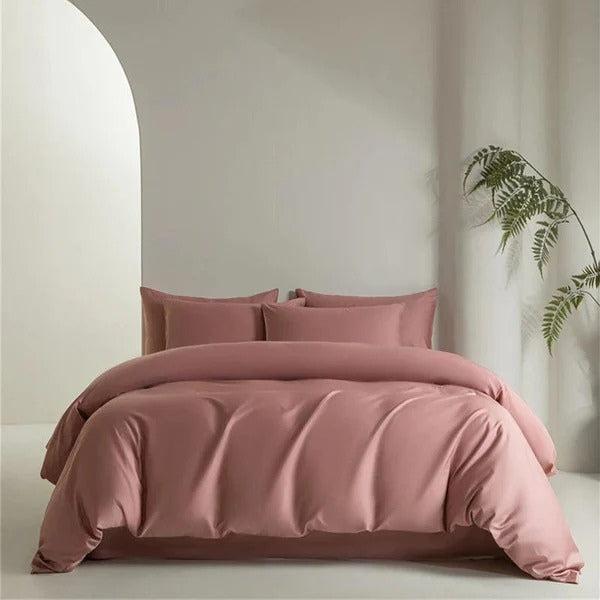 Housse de Couette + 2 Taies Doreiller Percale 100% Coton