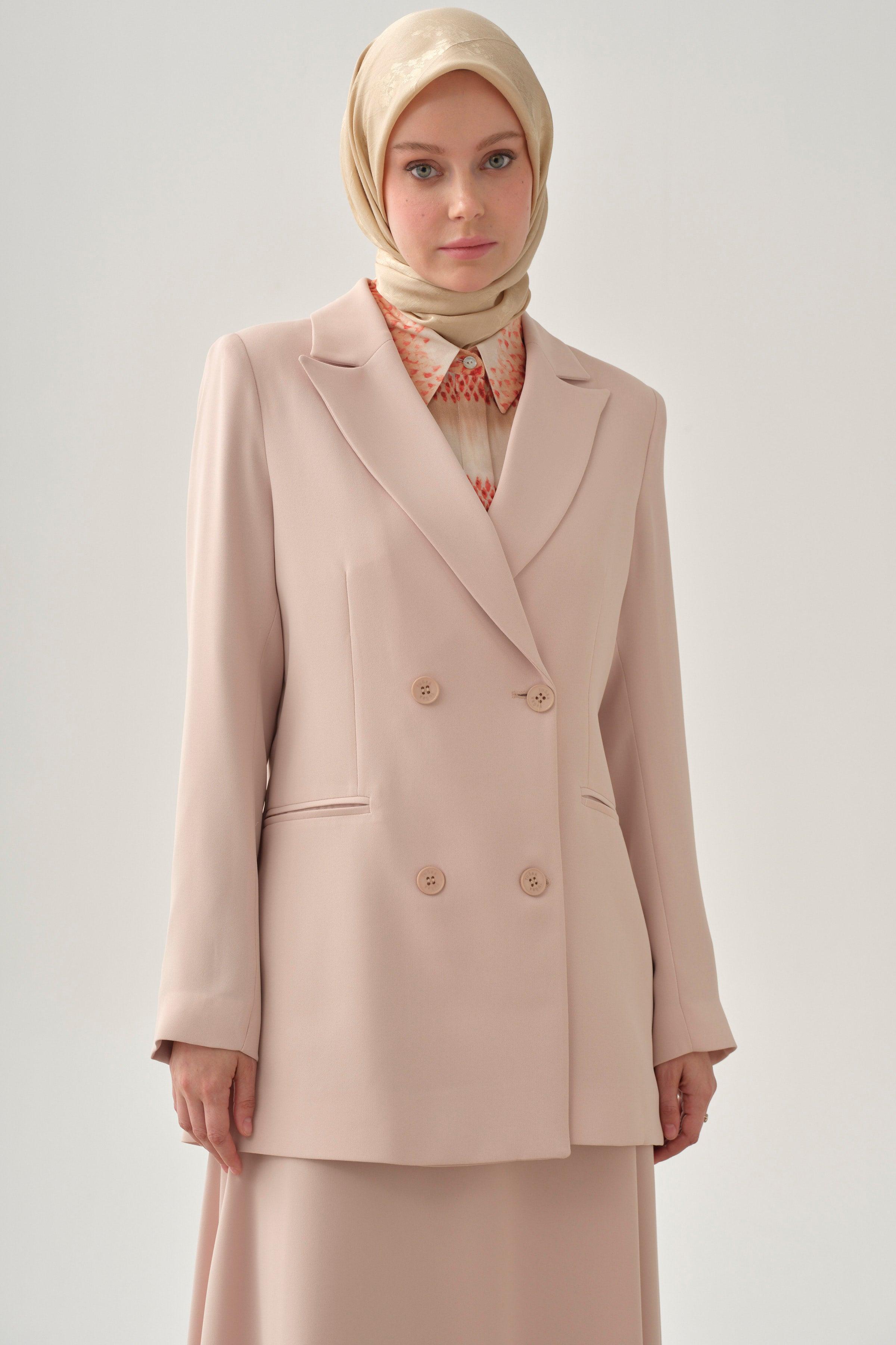 Veste basique croisée - Beige