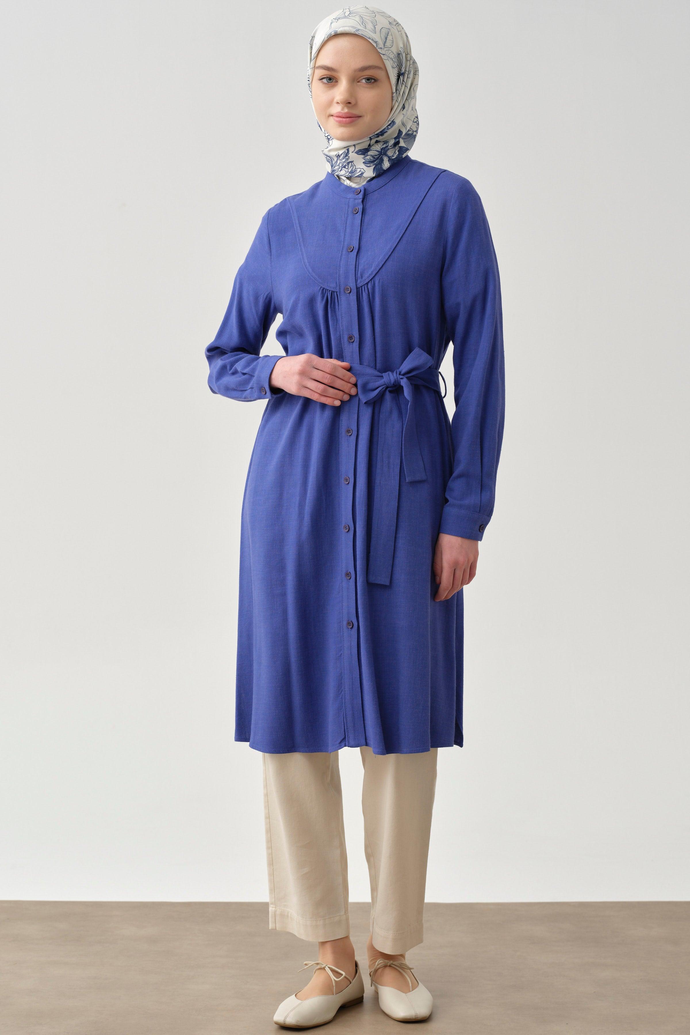 Tunique à empiècement avec détail passepoilé - Saxo