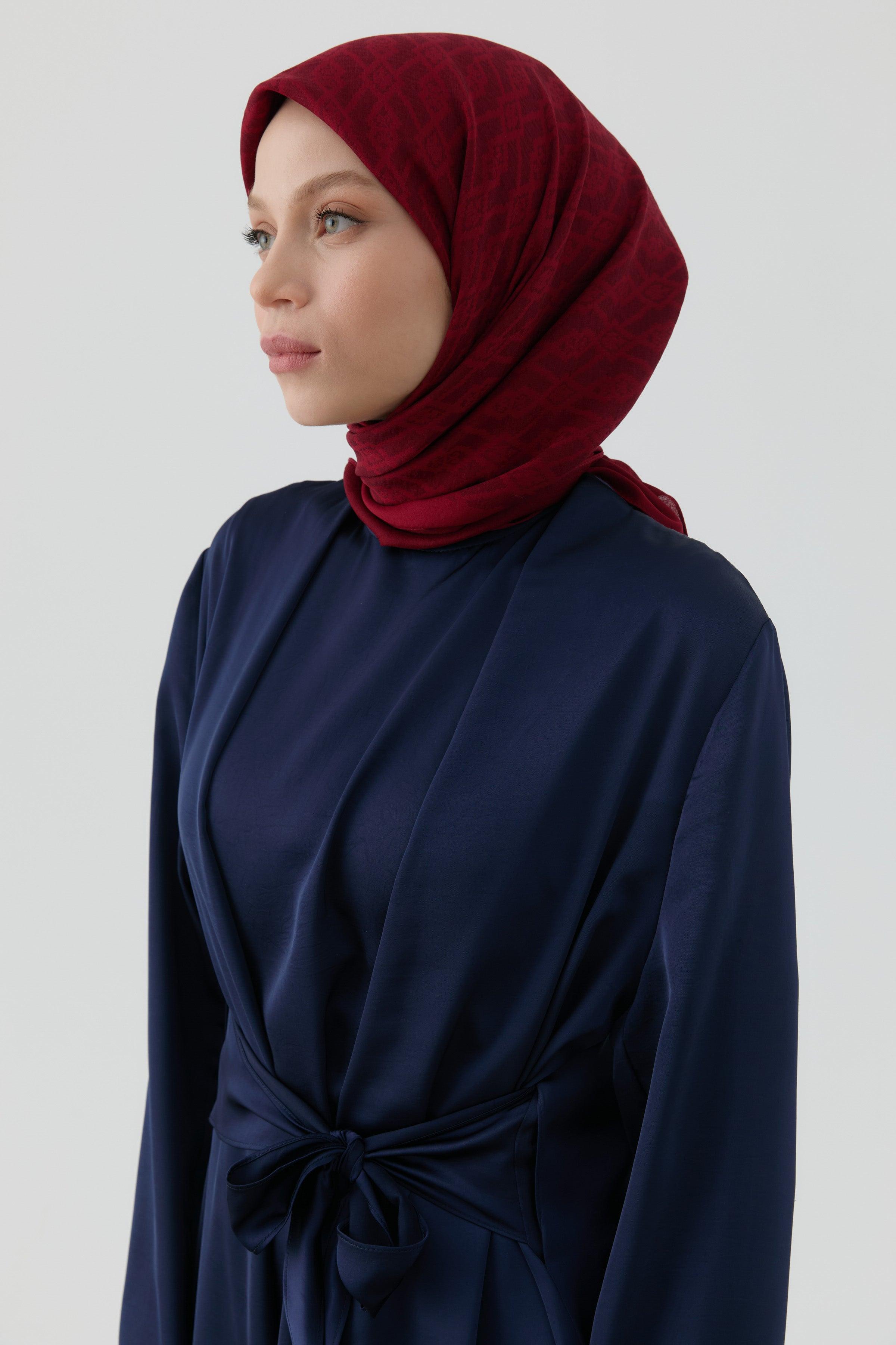 Écharpe à motif dabondance - Bordeaux