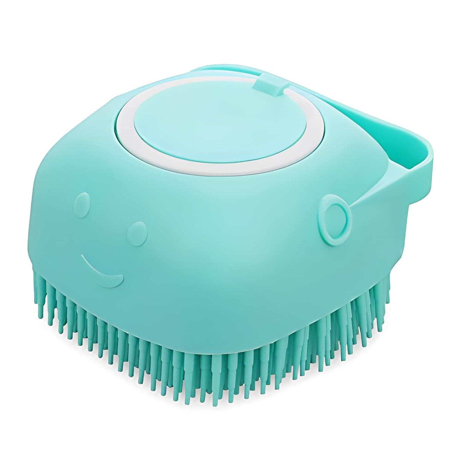 Brosse pour Chat et Chien - Brosse de Bain en Silicone avec Distributeur de Shampoing