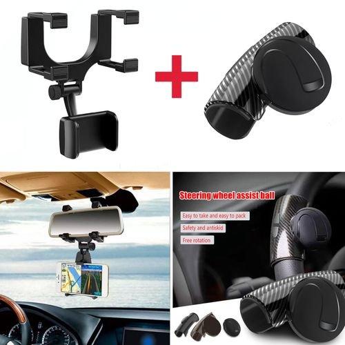 Support de Rétroviseur de Voiture et Bouton Tournant Aide Voitures
