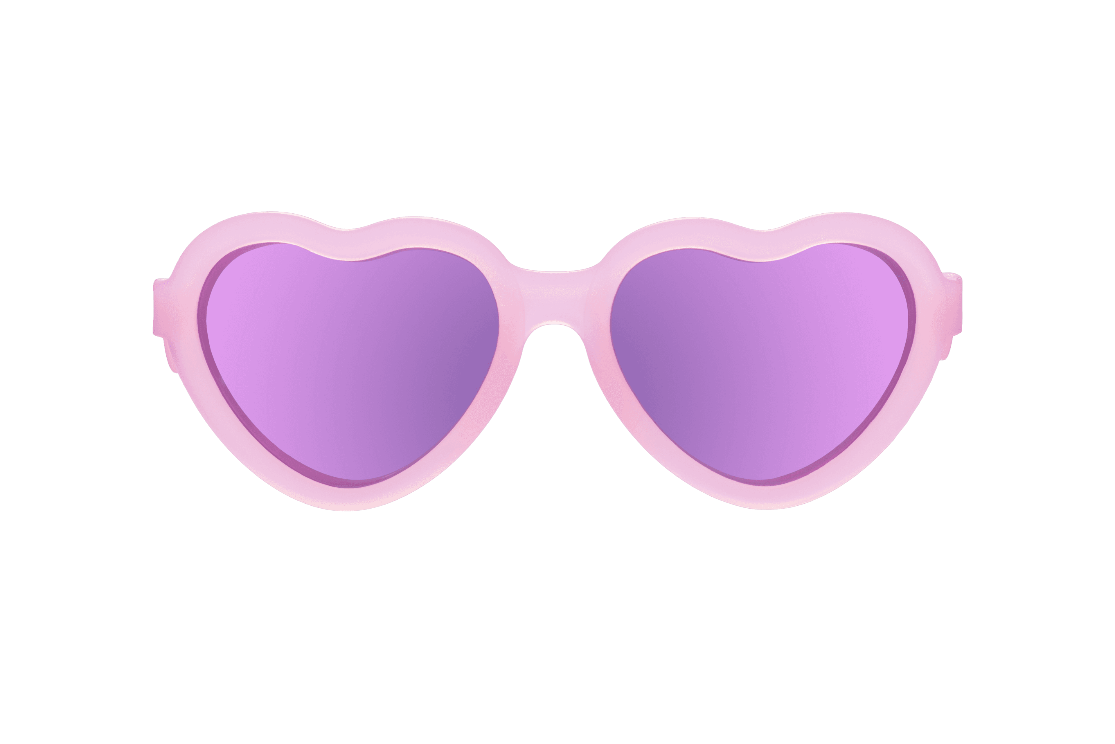 Polarized Heart: Frosted Pink | Purple Mirrored Lens | Ages 3-5