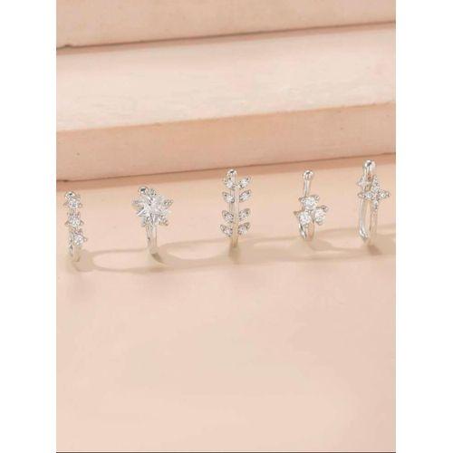 5 Pieces Piercing Nez en Zircone