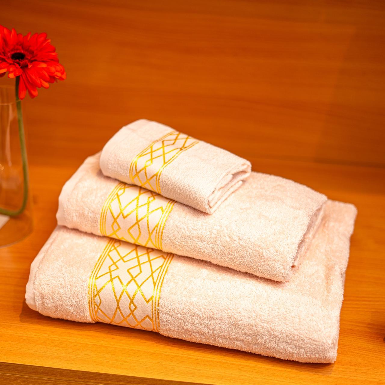 Malaga pack 3 serviettes de bain saumon