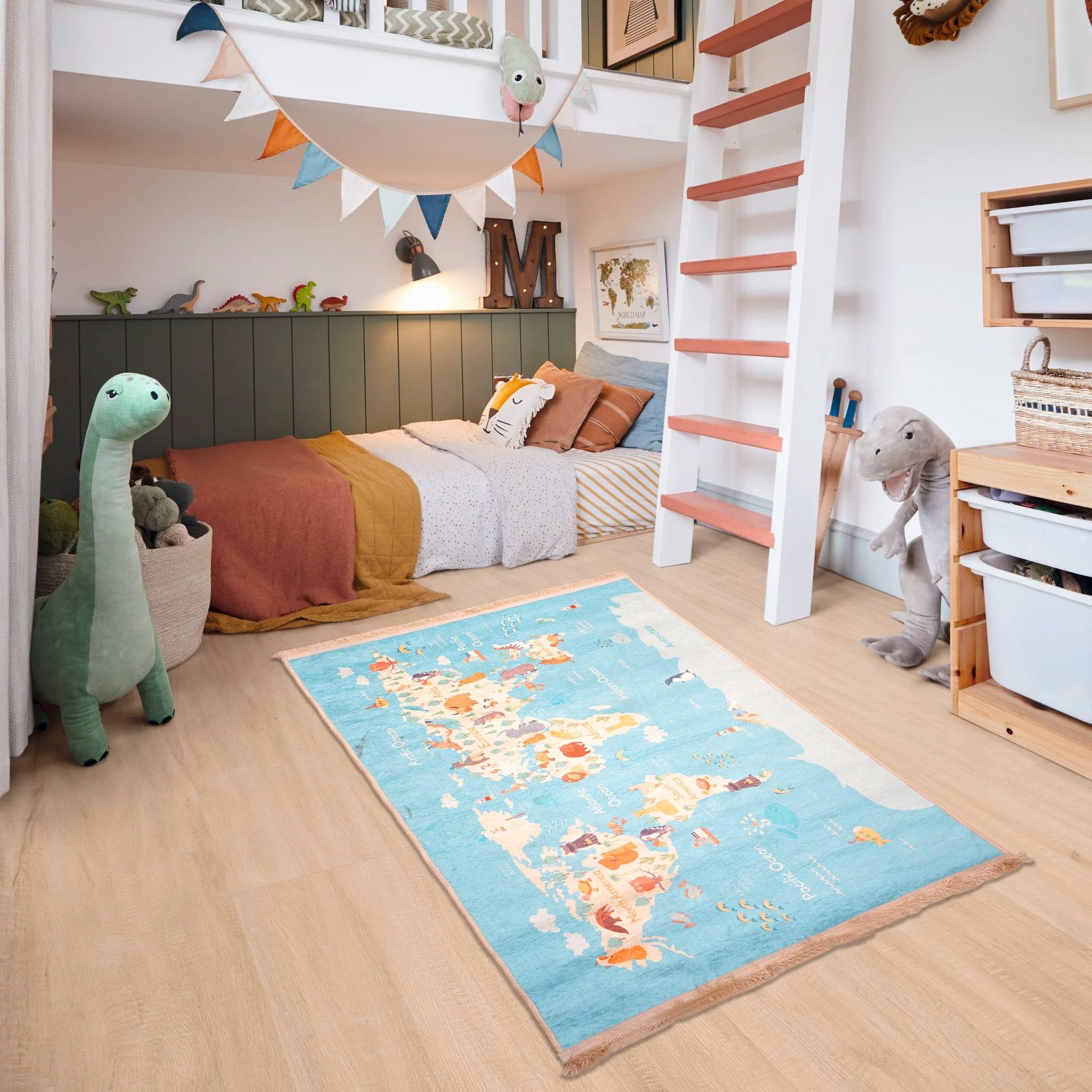 Tapis 2025 Enfants Easy Mama maps 100*150