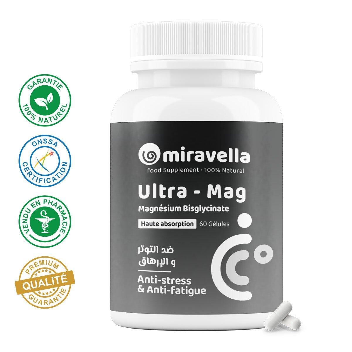 Magnésium Glycinate 60 gélules 100% naturel