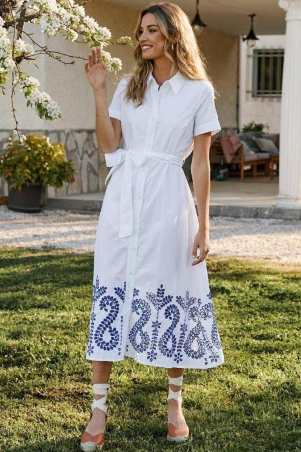 Robe chemisier longue