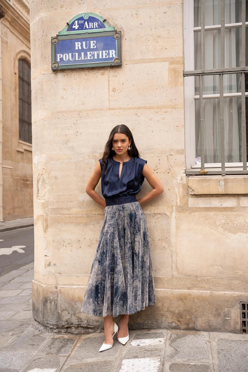 Jupe en tulle imprimé