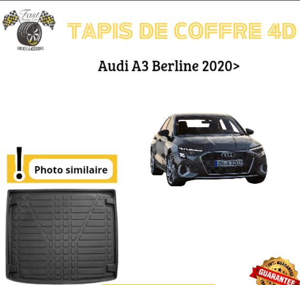 Tapis de Coffre 4D Audi A3 BERLINE 2020